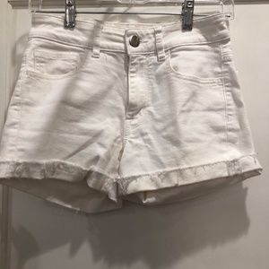 American American Eagle White Jean Shorts Size 2